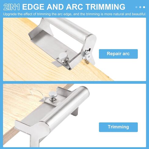 YUCHENGTECH Edge Banding Trimmer Manual Trimming Woodworking Tool Veneer Edge Cutter Tools with Tungsten Carbide Blades Right Angle Arc 2 in 1（Upgraded Version） in Saudi Arabia