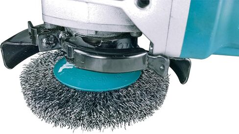ماكيتا قطعة واحدة - فرشاة سلكية مجعدة مقاس 4 بوصة للمطاحن - مكيف خفيف للمعادن - 4 بوصة × 5/8 بوصة | 11 UNC in Kuwait