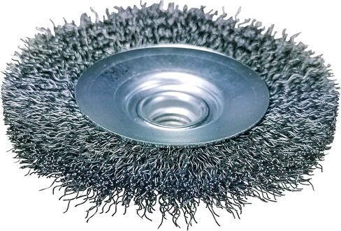 ماكيتا قطعة واحدة - فرشاة سلكية مجعدة مقاس 4 بوصة للمطاحن - مكيف خفيف للمعادن - 4 بوصة × 5/8 بوصة | 11 UNC in Kuwait