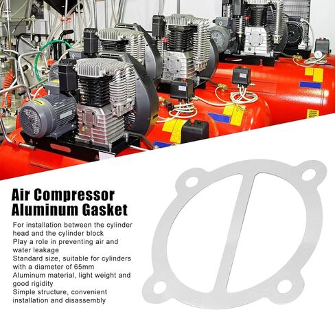 10Pcs Air Compressor Head Gasket Kit, 65 Aluminum Gasket Replacement for 65mm Diameter Cylinder in Saudi Arabia