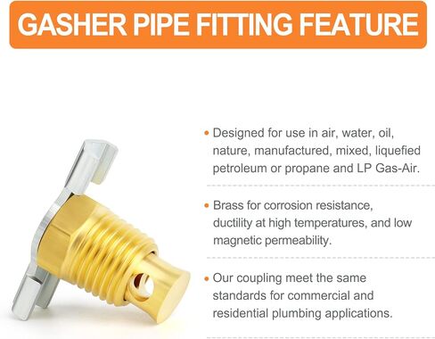GASHER 10PCS Brass 1/4" NPT Male knurled Style Air Compressor Drain Valve, Tank Drain Cock Replacement Part in Saudi Arabia