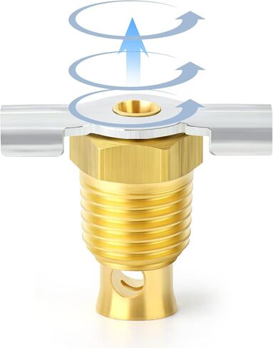 GASHER 10PCS Brass 1/4" NPT Male knurled Style Air Compressor Drain Valve, Tank Drain Cock Replacement Part in Saudi Arabia