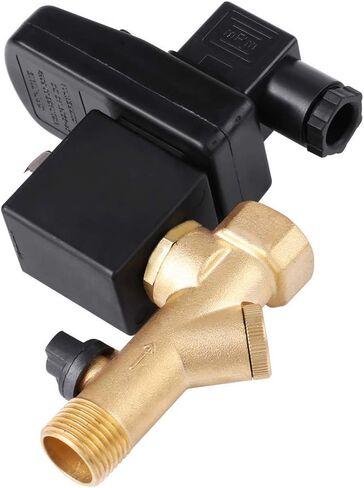 Akozon 1/2 بوصة صمام تصريف إلكتروني أوتوماتيكي في الوقت المناسب لإدارة مكثفات ضاغط الهواء، صمام تصريف المياه ذو المفعول المباشر G1 / 2(DN15)(AC110V) in Kuwait