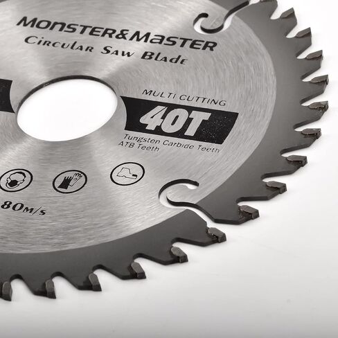 Monster & Master 3 عبوات من شفرات المنشار الميتري مقاس 4-1/2 بوصة، شفرة منشار دائري TCT 40T مع شجرة 7/8 بوصة، شفرة منشار دائري لقطع المعادن، منشار قطع مائل من كربيد الخشب، لمطحنة الزوايا in Kuwait