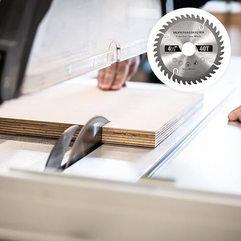 Monster & Master 3 عبوات من شفرات المنشار الميتري مقاس 4-1/2 بوصة، شفرة منشار دائري TCT 40T مع شجرة 7/8 بوصة، شفرة منشار دائري لقطع المعادن، منشار قطع مائل من كربيد الخشب، لمطحنة الزوايا in Kuwait