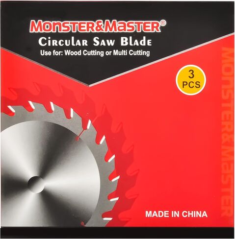 Monster & Master 3 عبوات من شفرات المنشار الميتري مقاس 4-1/2 بوصة، شفرة منشار دائري TCT 40T مع شجرة 7/8 بوصة، شفرة منشار دائري لقطع المعادن، منشار قطع مائل من كربيد الخشب، لمطحنة الزوايا in Kuwait