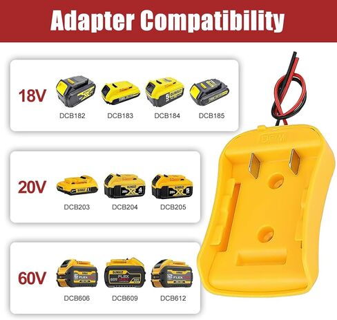 POWTREE ترقية 7.0Ah 2 حزم DCB206 بطارية + عجلة الطاقة DIY محول الاستخدام لديوالت 20 فولت ماكس XR DCB207 DCB206 DCB204 DCB206-2 DCB200-2 DCB180 DCD985B DCB200، 20 فولت ماكس أدوات DCD/DCF/DCG سلسلة in Kuwait