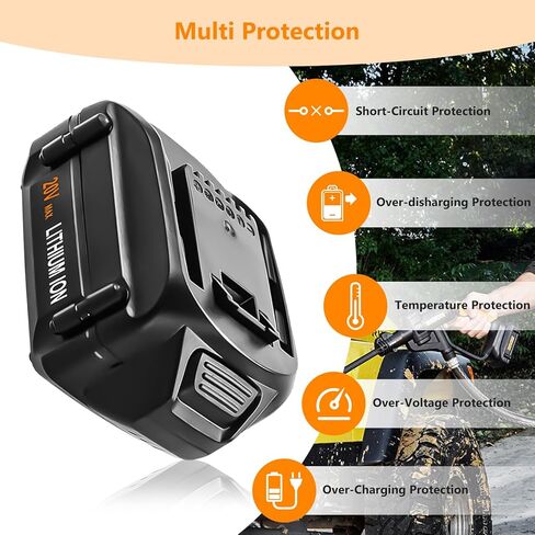 2 حزمة 6.0 أمبير WA3578 بديل لبطارية Worx 20 فولت متوافقة مع بطارية ليثيوم Worx 20 فولت WA3578 WA3525 WA3520 WA3575 WG151s WG155s WG251s WG540s WG890 WG891 WG255s WG545s أدوات كهربائية لاسلكية in Kuwait