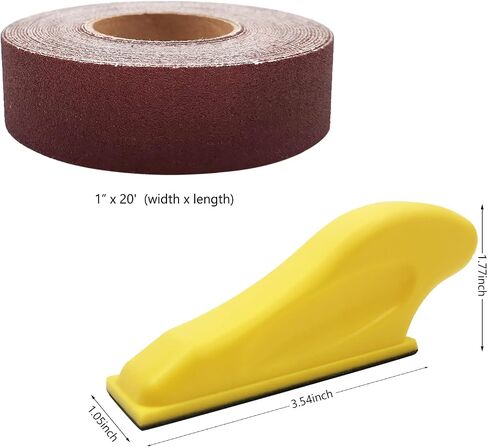 Mini Sander for Small Projects Plus One Roll of 120 Grit Hook and Loop Sandpaper (1''x20'), Micro Sander Sanding Tool Kit for Detail Sanding, DIY Crafts, Tight Spaces, Precision Woodworking (120 Grit) in Kuwait