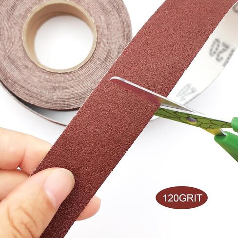 Mini Sander for Small Projects Plus One Roll of 120 Grit Hook and Loop Sandpaper (1''x20'), Micro Sander Sanding Tool Kit for Detail Sanding, DIY Crafts, Tight Spaces, Precision Woodworking (120 Grit) in Kuwait