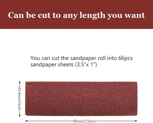 Mini Sander for Small Projects Plus One Roll of 120 Grit Hook and Loop Sandpaper (1''x20'), Micro Sander Sanding Tool Kit for Detail Sanding, DIY Crafts, Tight Spaces, Precision Woodworking (120 Grit) in Kuwait