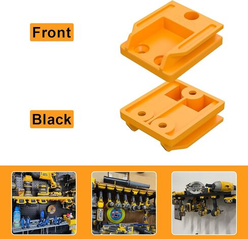 Bonadget 10Pack Tool Holder Wall Mount Compatible with Dewalt 20V 12V Tool Holder for Wall Mount Drill Tool Holder Yellow with Screws in Kuwait