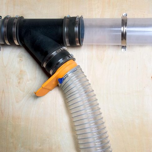 POWERTEC 70255 5" x 10' Anti Static PVC Dust Collection Hose for Dust Collector for Woodworking and Shop Vacuum, 5 Inch Dust Collector Hose for Dust Collection Fittings in Saudi Arabia