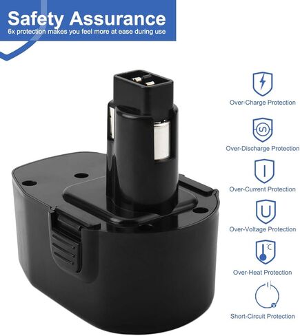 Exmate 14.4V 3.5Ah DE9094 Replacement Battery Compatible with DEWALT DW9091 DW9094 DC9091 DC9094 DC9144 DE9091 DE9092 DE9038 DE9094 DE9502 DW935, 14.4V Ni-Mh Battery in Saudi Arabia