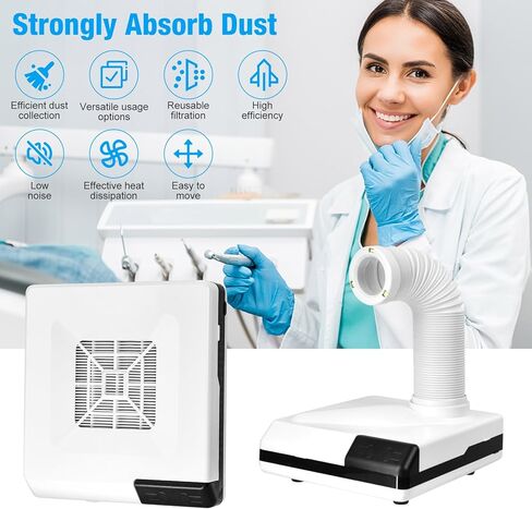 جهاز تجميع الغبار لتلميع سطح المكتب، وضع الشفط ووضع كوب الشفط، فلتر قابل لإعادة الاستخدام سهل التنظيف، نموذج لشفط الغبار مع مروحة ومصابيح LED، يمتص الغبار بقوة in Kuwait