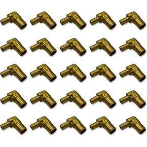 3/4" X 1/2" Hose ID 90 Degree Brass Elbow Union Fitting Fuel / AIR / Water / Oil / Gas / WOG (Qty 10)