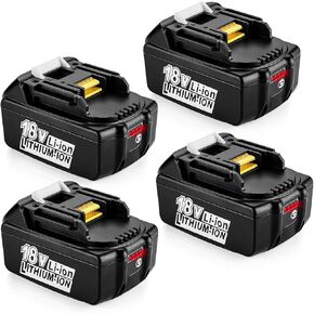 AYTXTG 4 حزمة 6.0Ah BL1860B استبدال بطارية ماكيتا 18 فولت، استبدل بطارية ماكيتا 18 فولت LXT BL1860B BL1850B BL1840B BL1830B BL1815B LXT-400 in Kuwait