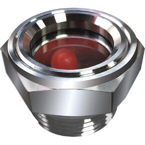 1/2'' NPT Oil Sight Glass-1pcs 1/2 inch Male Thread Oil Level Gauge, Stainless Steel Surper Transparent Sight Plug, for Tanks, Air Compressors, Pumps, Piping System, Automotive Industries