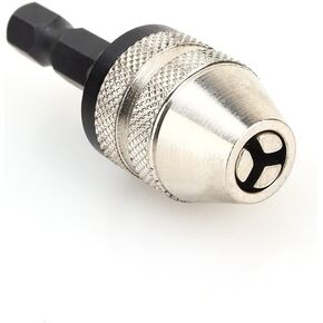 Drill Chuck, 1/4" 0.3~3.6mm Quick Change Keyless Drill Bit Chuck Hex Shank Adapter Converter