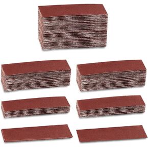 100Pcs Micro Detail Sander Paper Kit 3.5x1.2 Inch 80 Grit | Hook & Loop Sandpaper Strips, Alumina, Micro Detail Sander Refills for DIY Crafts Wood Polishing & Finishing in Tight Spaces in Kuwait