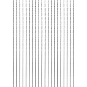 HARFINGTON 20pcs Extra Long Drill Bits, 0.8mm HSS Drill Bit with High Speed Steel Straight Shank 80mm Length for Metal Woodwork Plastic Aluminum Alloy