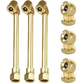 6 Pcs Portable Air Chuck Set 1/4 Inch Closed Ball Tire Chuck & 1/4 Inch NPT Dual Head Air Chuck, 2 Way Connection Tire Air Fill Kit For Inflator Gauge and Air Compressor in Kuwait