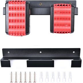 2 حزمة حامل البطارية لديوالت 20 فولت 60 فولت بطارية جدار جبل حوض الفولاذ المقاوم للصدأ حامل أدوات البطارية لتنظيم الأدوات والتخزين in Kuwait