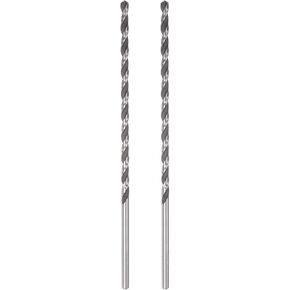 HARFINGTON 2pcs 6542 High-Speed Steel Twist Drill Bit, 6mm Drill Bit 160mm Length Extended Straight Shank Black Oxide Ground Drill Bit for Steel Aluminum Alloy in Kuwait