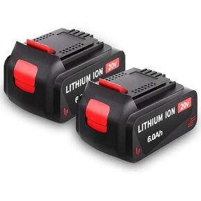 SHGEEN 2 حزمة 6.0Ah 20V ماكس استبدال بطارية ليثيوم لبلاك وديكر 20 فولت ماكس LBXR20 LB20 LBX20 LBXR2020 LBX4020 LB2X4020-OPE LBXR20-OPE بطارية ذات سعة ممتدة in Kuwait
