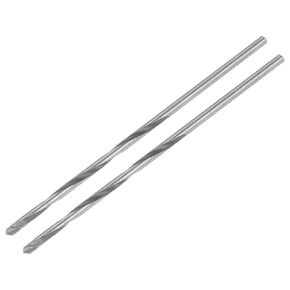 uxcell 8mm Cutting Dia Cemented Carbide Twist Extra Long Drill Bit with Round Straight Shank for Hardened Steel Stainless Steel, 200mm Length 2 Pcs