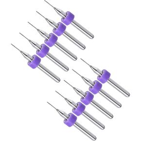 لقم ثقب CoCud Micro PCB، حافة قطع 1/8 بوصة 0.5 مم، لقمة مثقاب للوحة دائرة الطباعة من كربيد التنجستن - (التطبيقات: لآلة النقش بالحفر باستخدام الحاسب الآلي)، مجموعة واحدة (10 قطع) in Kuwait