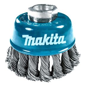 ماكيتا 1 قطعة - فرشاة كأس سلكية معقودة 3 بوصة للمطاحن - تكييف شديد التحمل للمعادن - 3 بوصة × 5/8 بوصة | 11 UNC in Kuwait
