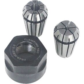 𝐋𝐮𝐨 𝐤𝐞 ER16 Spring Collet Nut Set - AAA Level High Precision 1/8 Inch and 1/4 Inch Chuck with Clamping Nuts for CNC Engraving Machine