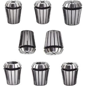 raseparter 1/8 Inch to 3/4 Inch ER32 Spring Collet Set 8-Pack for CNC Workholding Engraving & Milling Lathe Tool