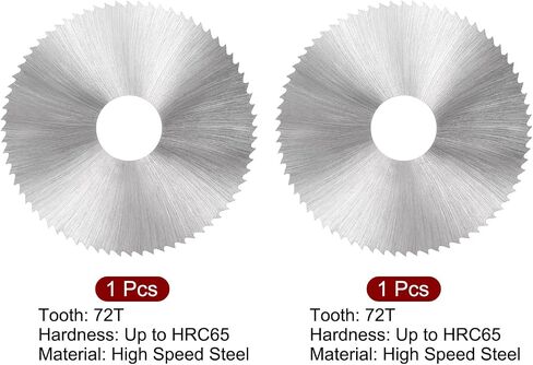 uxcell HSS Saw Blade Set, 63mm 72 Tooth Circular Cutting Wheel 0.5mm and 0.8mm Thick w 16mm Arbor in Saudi Arabia