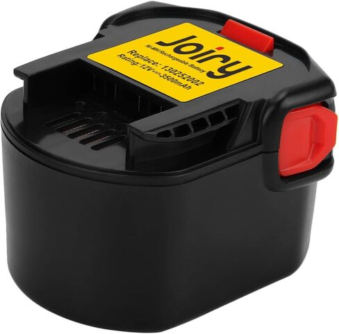 بطارية Joiry Ni-MH 12V 3.5Ah متوافقة مع Ridgid 130252002، 130254001، 200901013، 200901010، R82015 R820011 R82233 R82001 R8408 R829 AEG B1214G B1215R B1220R in Kuwait