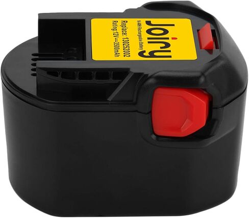 بطارية Joiry Ni-MH 12V 3.5Ah متوافقة مع Ridgid 130252002، 130254001، 200901013، 200901010، R82015 R820011 R82233 R82001 R8408 R829 AEG B1214G B1215R B1220R in Kuwait