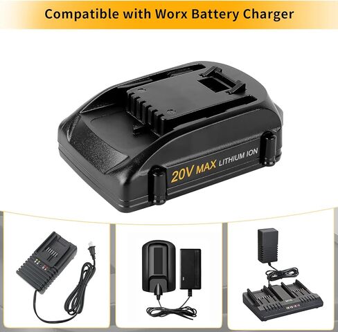 حزمة واحدة 20 فولت 3000 مللي أمبير WA3520 بديلة لبطارية Worx 20 فولت متوافقة مع بطارية ليثيوم Worx 20 فولت WA3520 WA3525 WG151s WG155s WG251s WG255s WG540s WG545s WG890 WG891 أدوات كهربائية لاسلكية in Kuwait