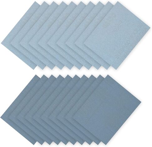 uxcell 25pcs 5000 and 8000 Grits Wet Dry Waterproof Sandpaper Assortment 9-inch X 11-inch Abrasive Paper Sheets for Wood Furniture Metal Polishing in Saudi Arabia