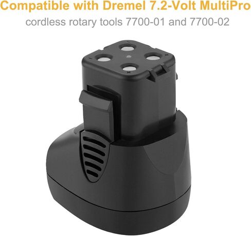 Shentec 2-Pack 3.5Ah 7.2V بطارية بديلة عالية السعة متوافقة مع Dremel 757-01 Dremel 7700-01 Dremel 7700-02، Ni-MH (غير مناسبة لـ Dremel MultiPro 7700 Type 1، 770T2 و73000) in Kuwait