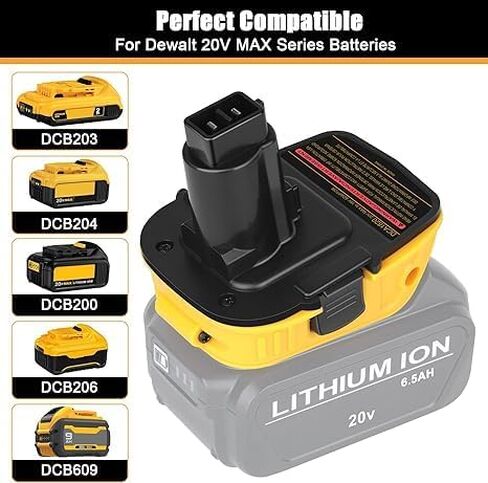 Alian Dewolt 18 Volt to 20 Volt Adapter,Dewolt 20v Battery Adapter kit for 18v Battery,for Dewal 18V Old Power Tool,USB Charger Adaptor,Orangeyellow(2 Packs) in Saudi Arabia