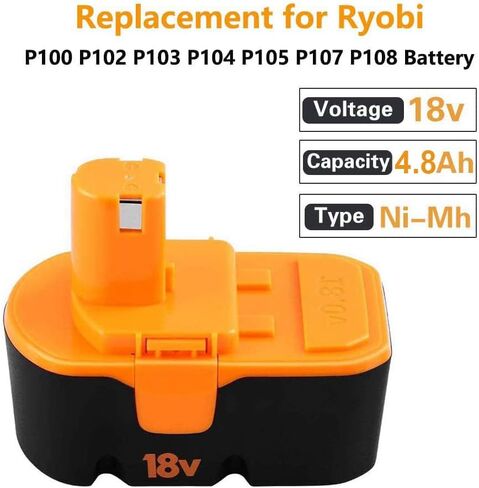 فانون 2 حزمة 18 فولت 4.8Ah Ni-Mh P100 لاستبدال بطارية Ryobi 18 فولت P101 130224028 130224007 ABP1801 ABP1803 in Saudi Arabia
