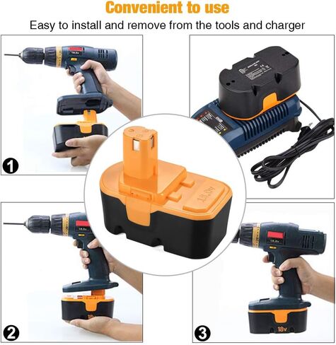 فانون 2 حزمة 18 فولت 4.8Ah Ni-Mh P100 لاستبدال بطارية Ryobi 18 فولت P101 130224028 130224007 ABP1801 ABP1803 in Saudi Arabia