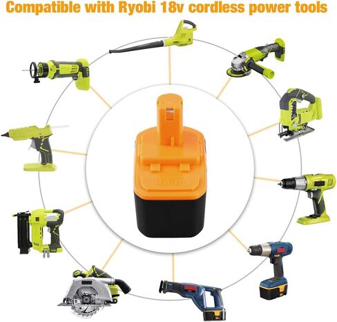 فانون 2 حزمة 18 فولت 4.8Ah Ni-Mh P100 لاستبدال بطارية Ryobi 18 فولت P101 130224028 130224007 ABP1801 ABP1803 in Saudi Arabia