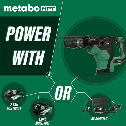 Metabo HPT 36V MultiVolt™ Cordless Rotary Hammer | 1-9/16-Inch SDS Max | Tool Only - No Battery | DH36DMAQ2 in Saudi Arabia