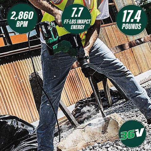 Metabo HPT 36V MultiVolt™ Cordless Rotary Hammer | 1-9/16-Inch SDS Max | Tool Only - No Battery | DH36DMAQ2 in Saudi Arabia