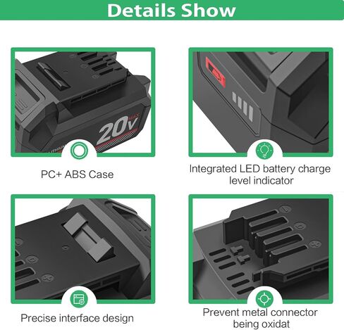 بطارية DMMNS بديلة 20 فولت 6000 مللي أمبير في الساعة SKIL BY519601 BY519702 BY519603 مع مؤشر شحن LED لبطارية أدوات الطاقة اللاسلكية من سلسلة SKIL 20V V20 (غير مناسبة لمنفاخ أوراق الشجر ومنشار دائري) in Kuwait
