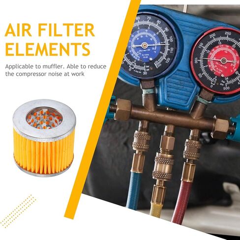 4 قطع من عناصر فلتر ضاغط الهواء من DOITOOL، عناصر فلتر ورقية لضاغط الهواء، عنصر فلتر بديل لضاغط الهواء in Kuwait