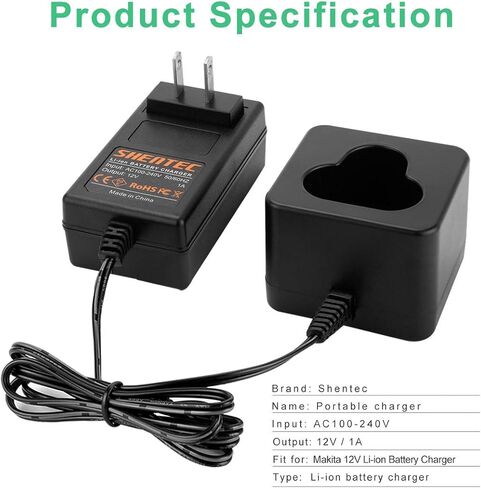 Shentec 2 Pack 10.8V 3.0Ah Li-ion Battery Compatible with Makita BL1013 Makita BL1014 194550-6 194551-4 195332-9 (Battery Charger Include) in Saudi Arabia