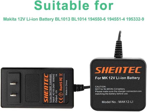 Shentec 2 Pack 10.8V 3.0Ah Li-ion Battery Compatible with Makita BL1013 Makita BL1014 194550-6 194551-4 195332-9 (Battery Charger Include) in Saudi Arabia